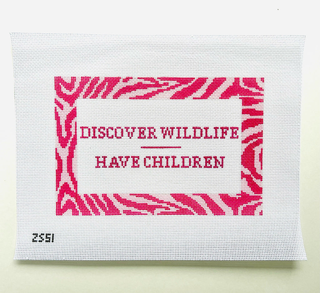 Discover Wildlife Have Children Canvas - KC Needlepoint