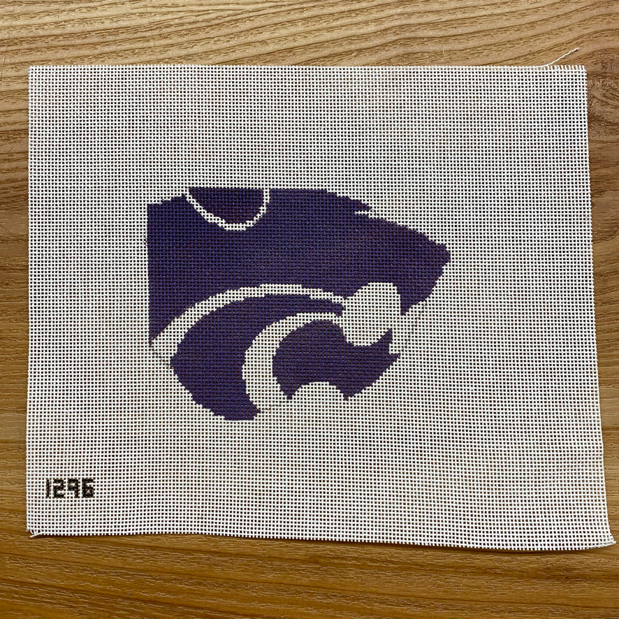 K State Powercat Canvas KC Needlepoint