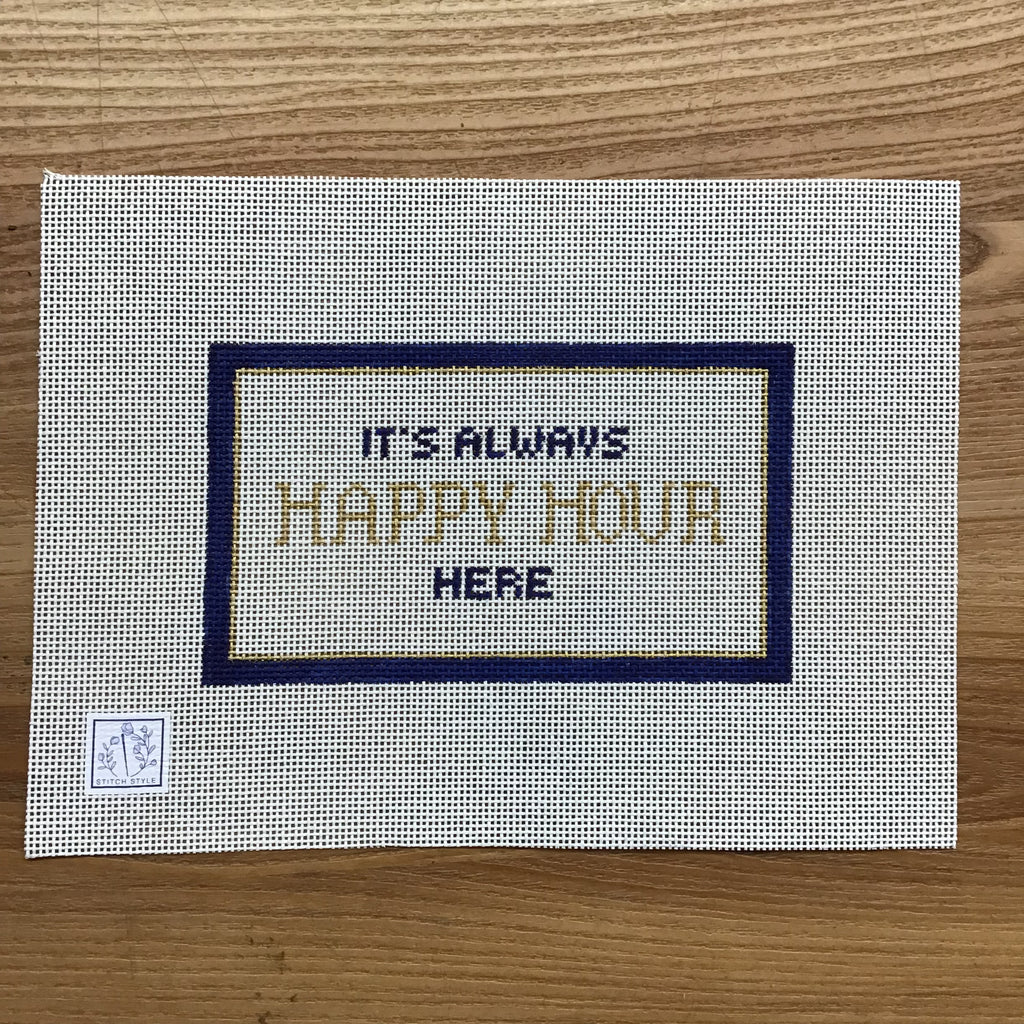 It's Always Happy Hour Here - KC Needlepoint