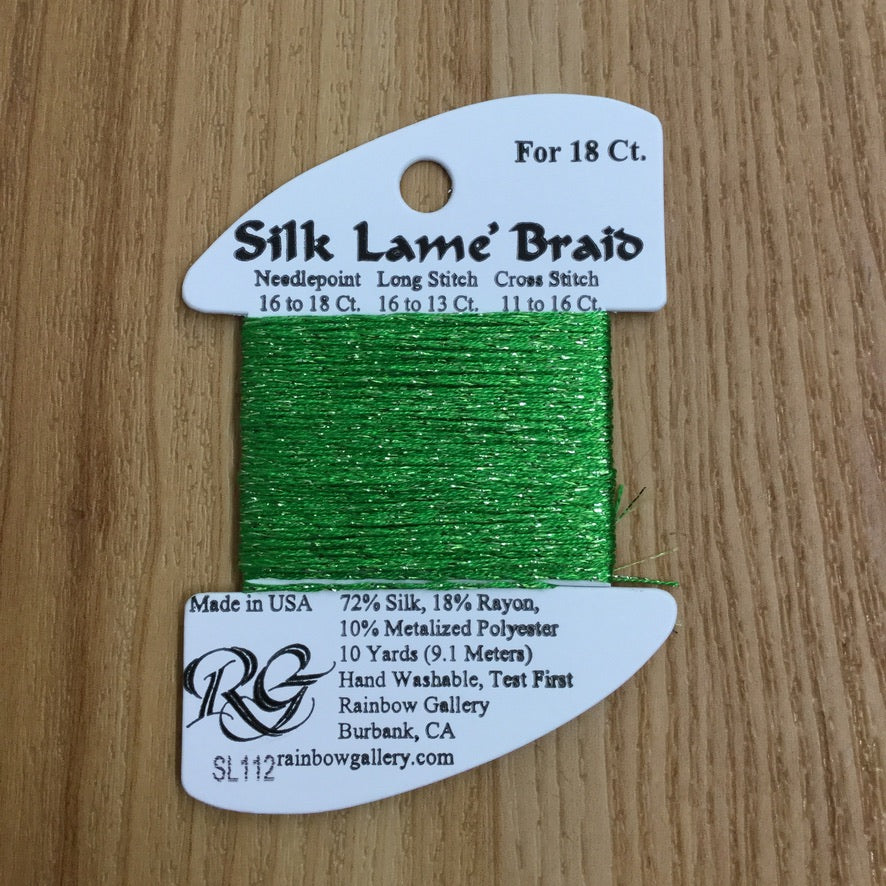 Silk Lamé Braid SL112 Spring Green - KC Needlepoint