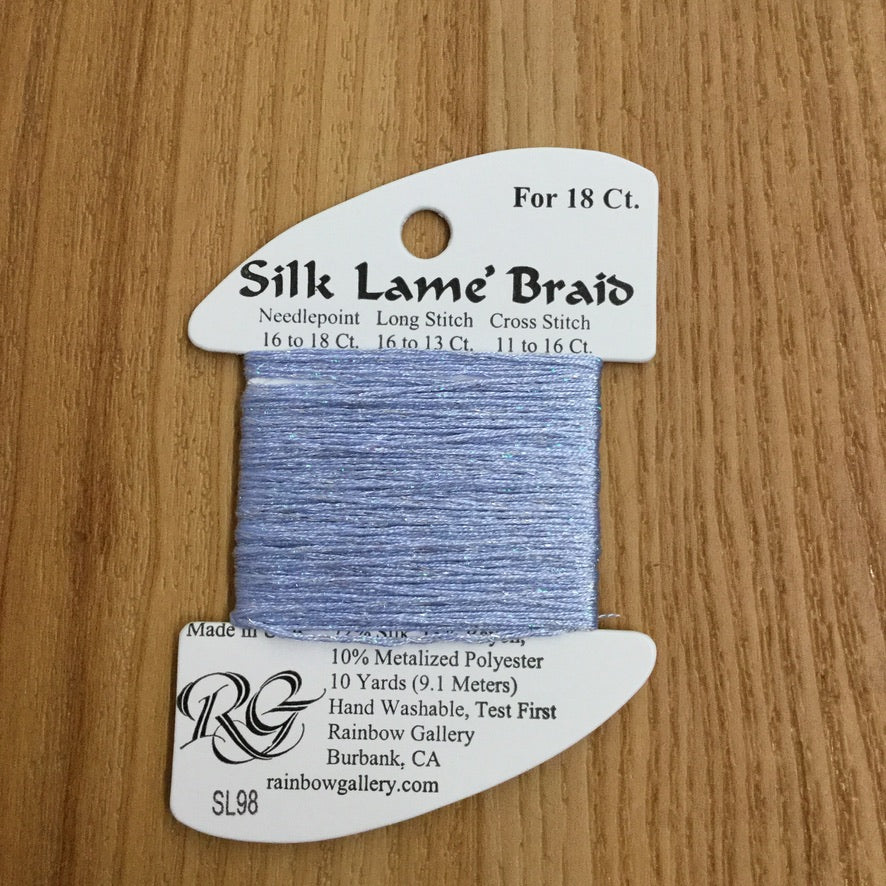 Silk Lamé Braid SL98 Pale Antique Blue - KC Needlepoint