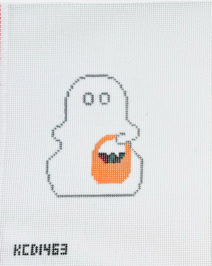 Candy Basket Ghost Canvas - KC Needlepoint