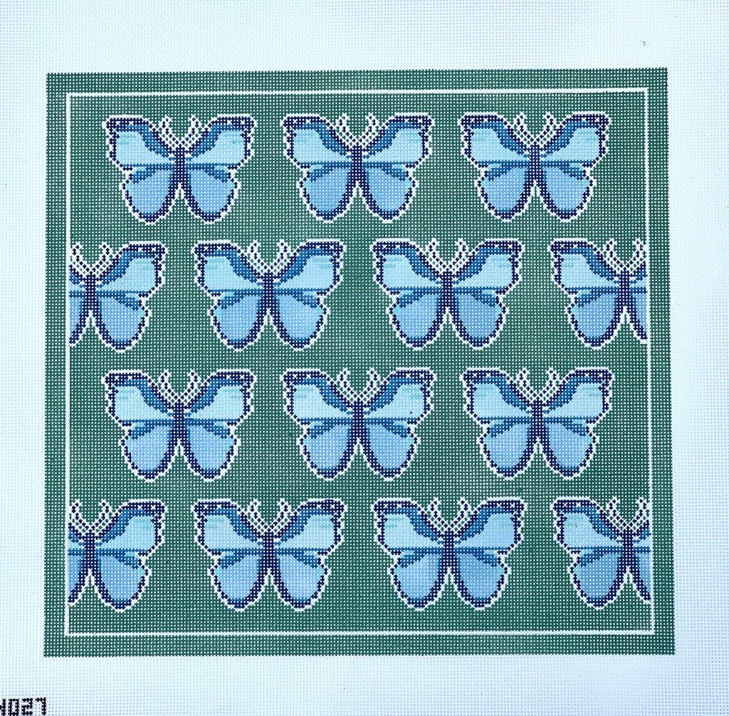 Butterfly Pillow Canvas - KC Needlepoint