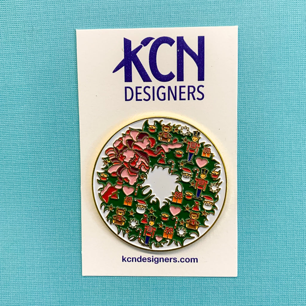 Christmas Wreath Magnet - KC Needlepoint