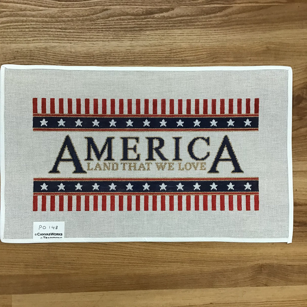 America Land We Love Canvas - KC Needlepoint