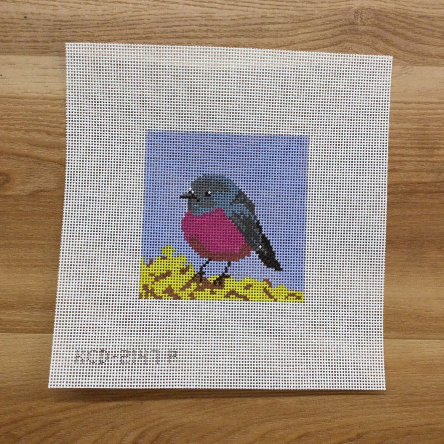 Pink Bird Canvas - KC Needlepoint