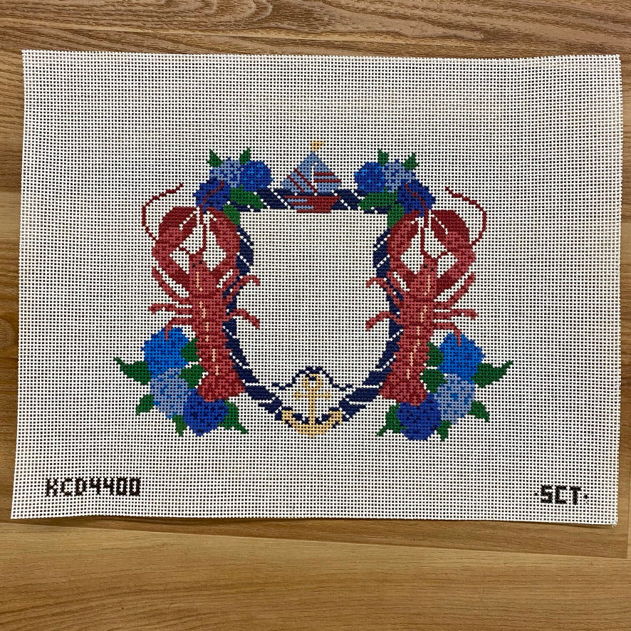 Lobster Crest Canvas - KC Needlepoint