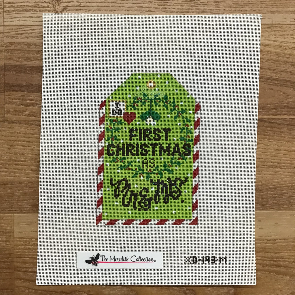 Mr. and Mrs. First Christmas Canvas - KC Needlepoint