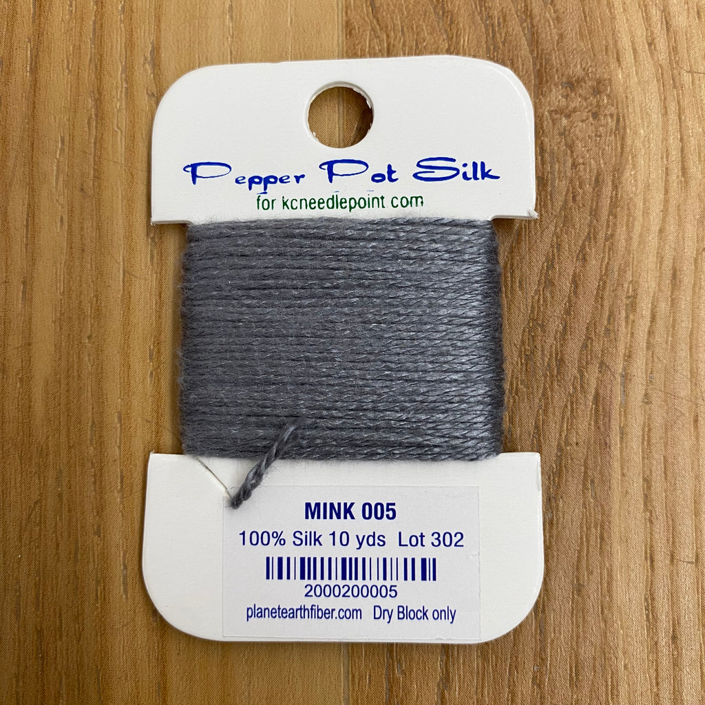 Pepper Pot Silk Card 005 Mink - KC Needlepoint