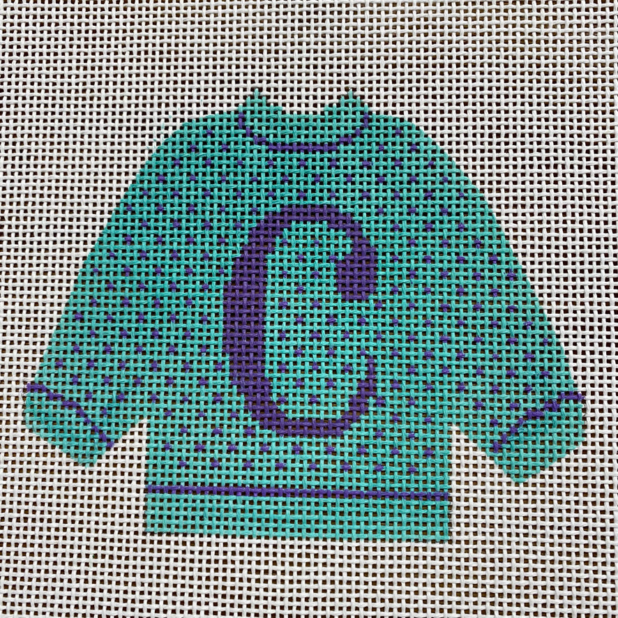 C Pullover Sweater Needlepoint Canvas - KC Needlepoint