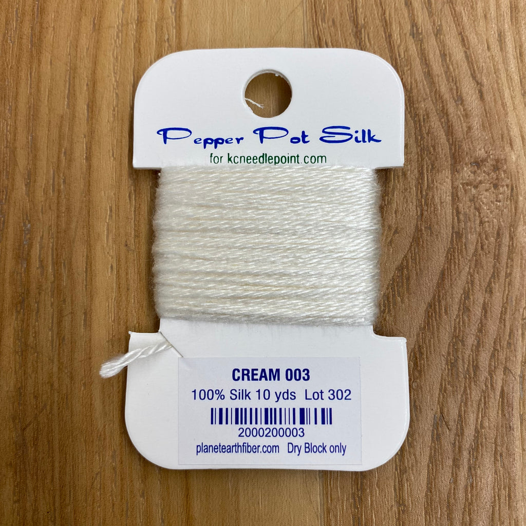 Pepper Pot Silk Card 003 Cream - KC Needlepoint