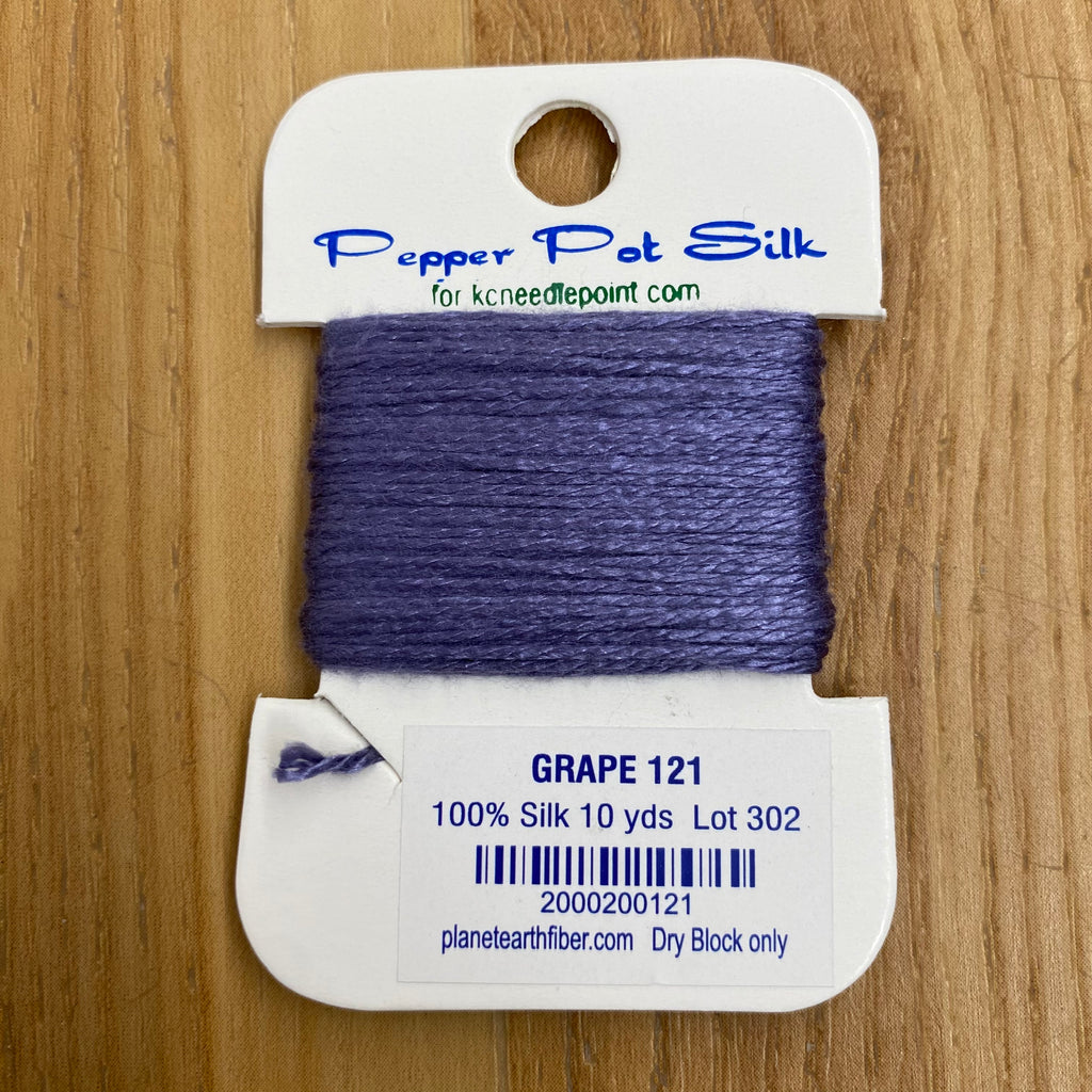 Pepper Pot Silk Card 121 Grape - KC Needlepoint