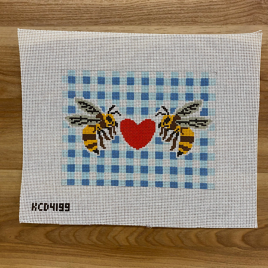 Bee Loved Clutch Canvas - KC Needlepoint