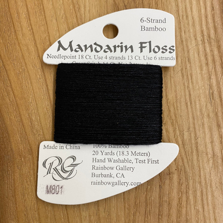 Mandarin Floss M801 Black - KC Needlepoint