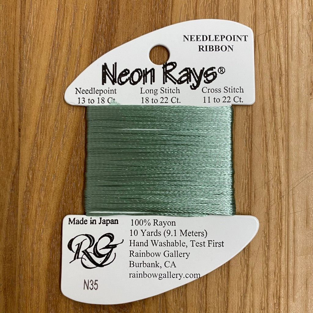 Neon Rays N35 Pale Green - KC Needlepoint