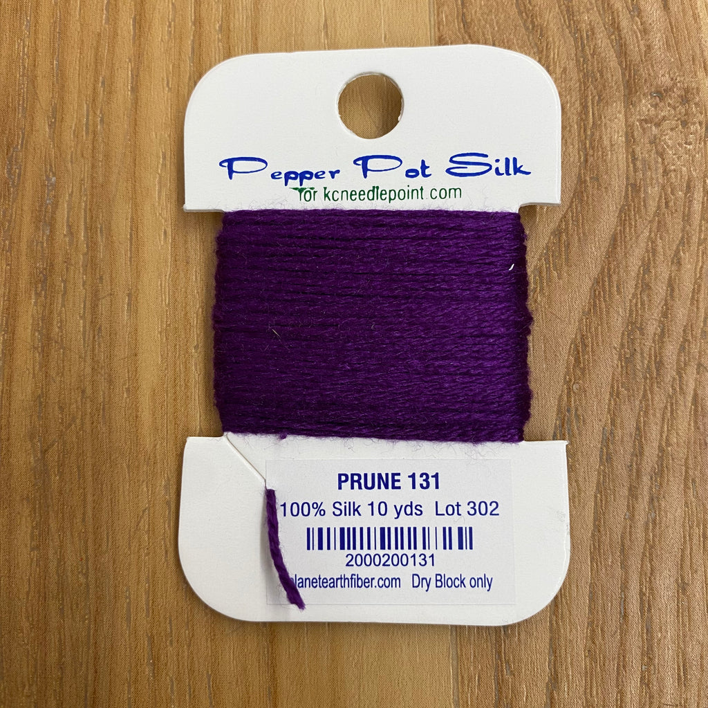 Pepper Pot Silk Card 131 Prune - KC Needlepoint