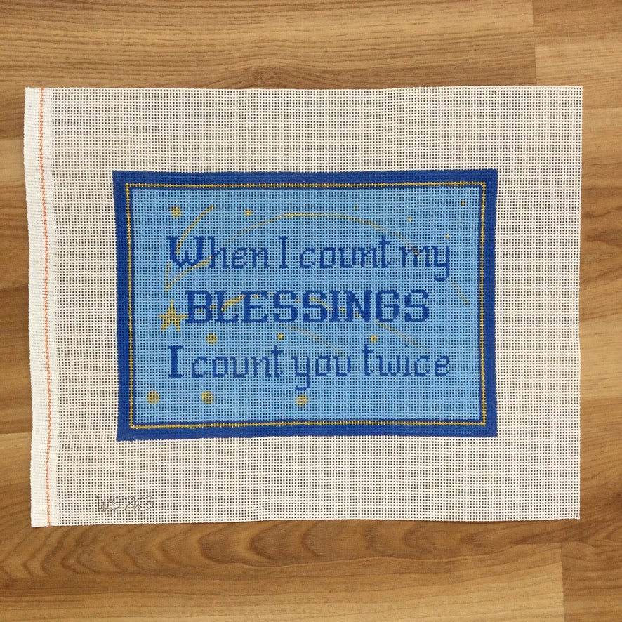 When I Count My Blessings... Canvas - KC Needlepoint