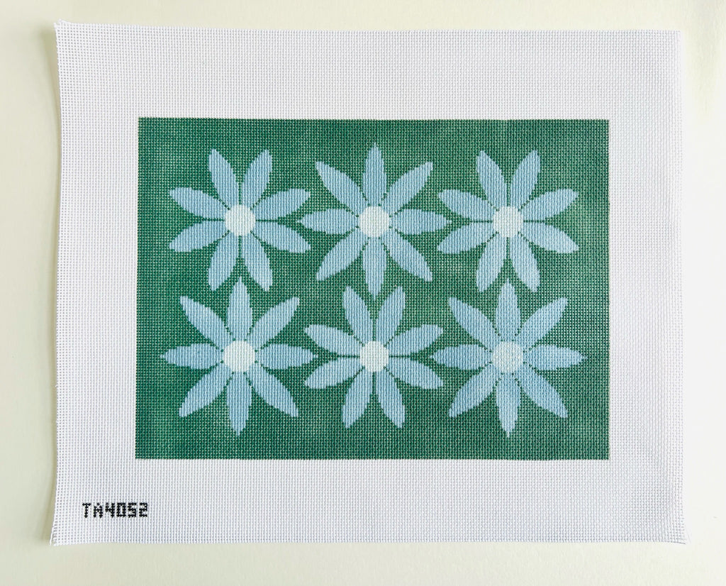 Courteney Six Flowers Canvas - KC Needlepoint
