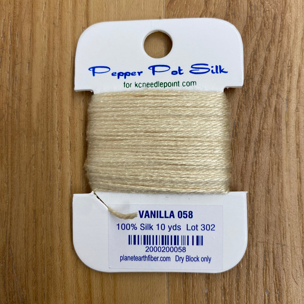 Pepper Pot Silk Card 058 Vanilla - KC Needlepoint
