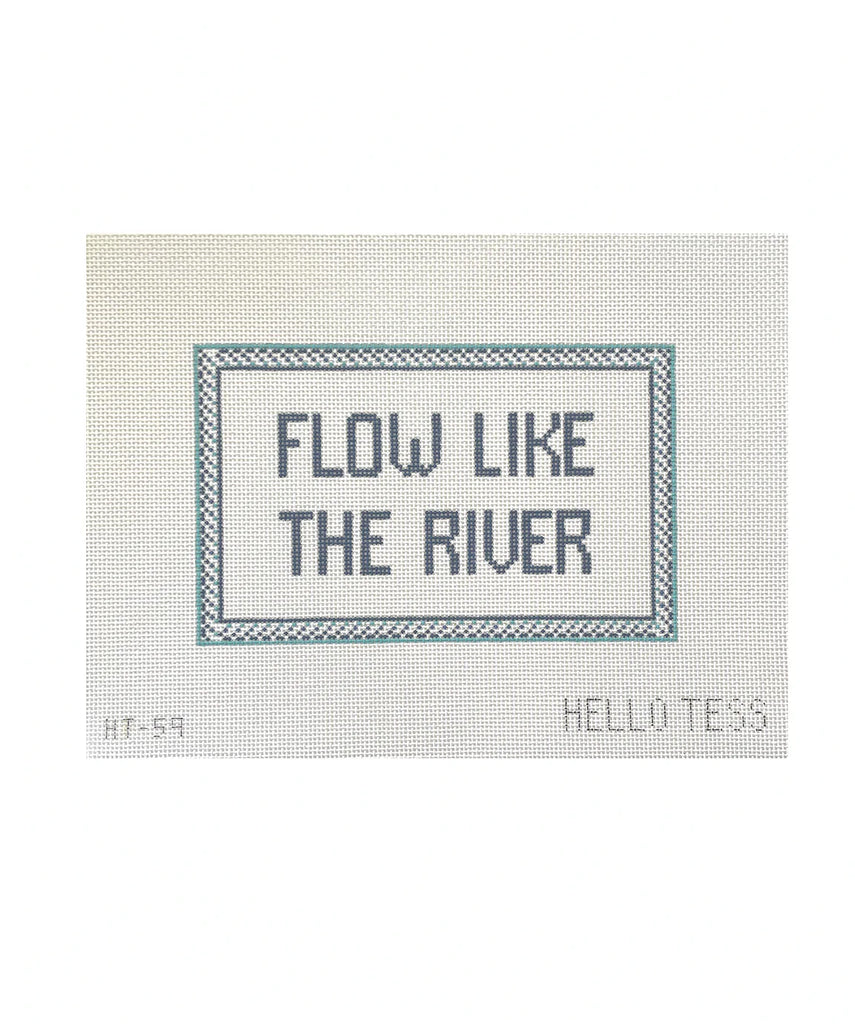 Flow Like the River Canvas - KC Needlepoint