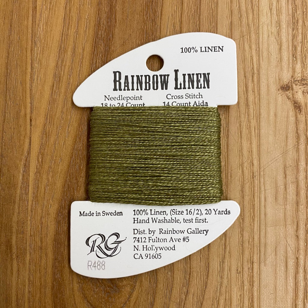 Rainbow Linen R488 Moss - KC Needlepoint