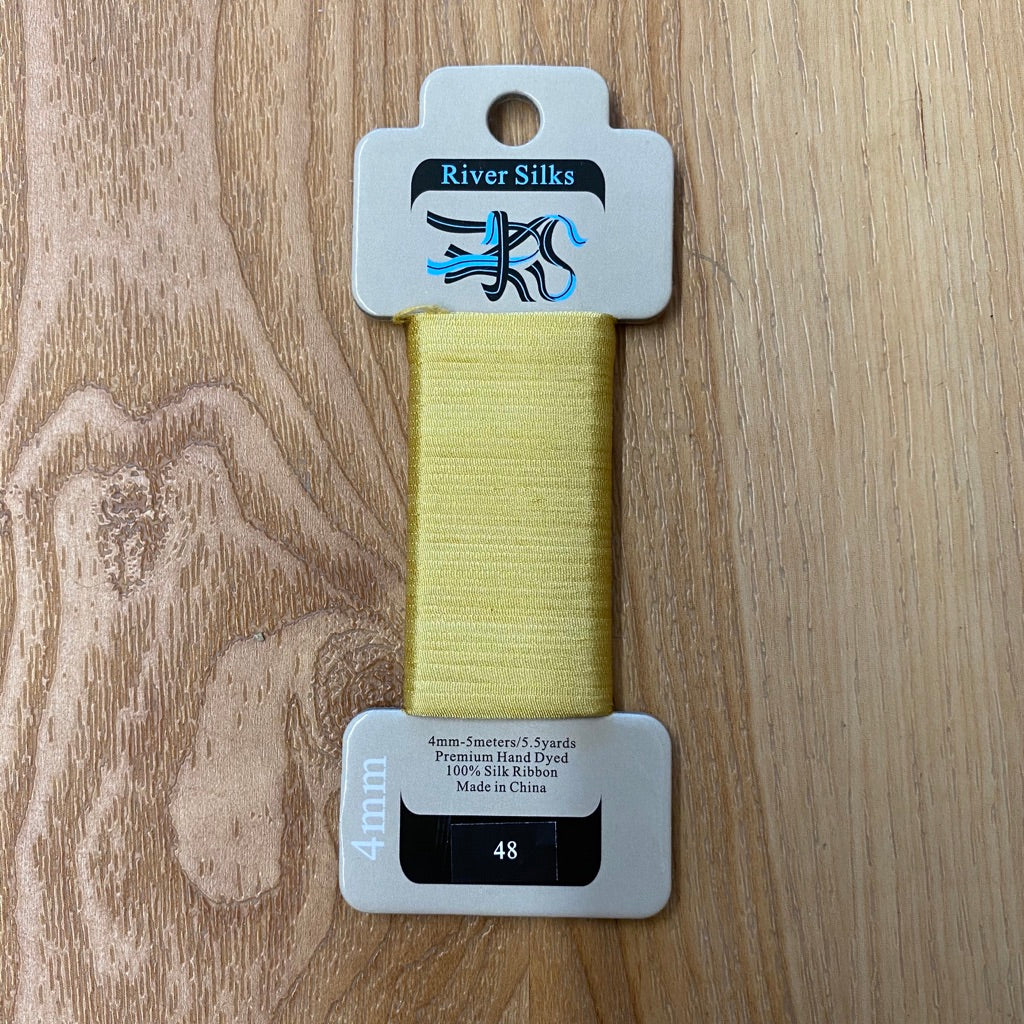 Silk Ribbon 4mm 048 Yolk Yellow - KC Needlepoint