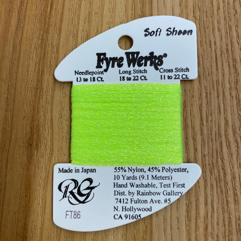 Fyre Werks Soft Sheen FT86 Sharp Green - KC Needlepoint