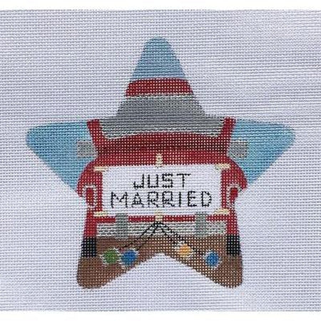 Just Married Star Canvas - KC Needlepoint