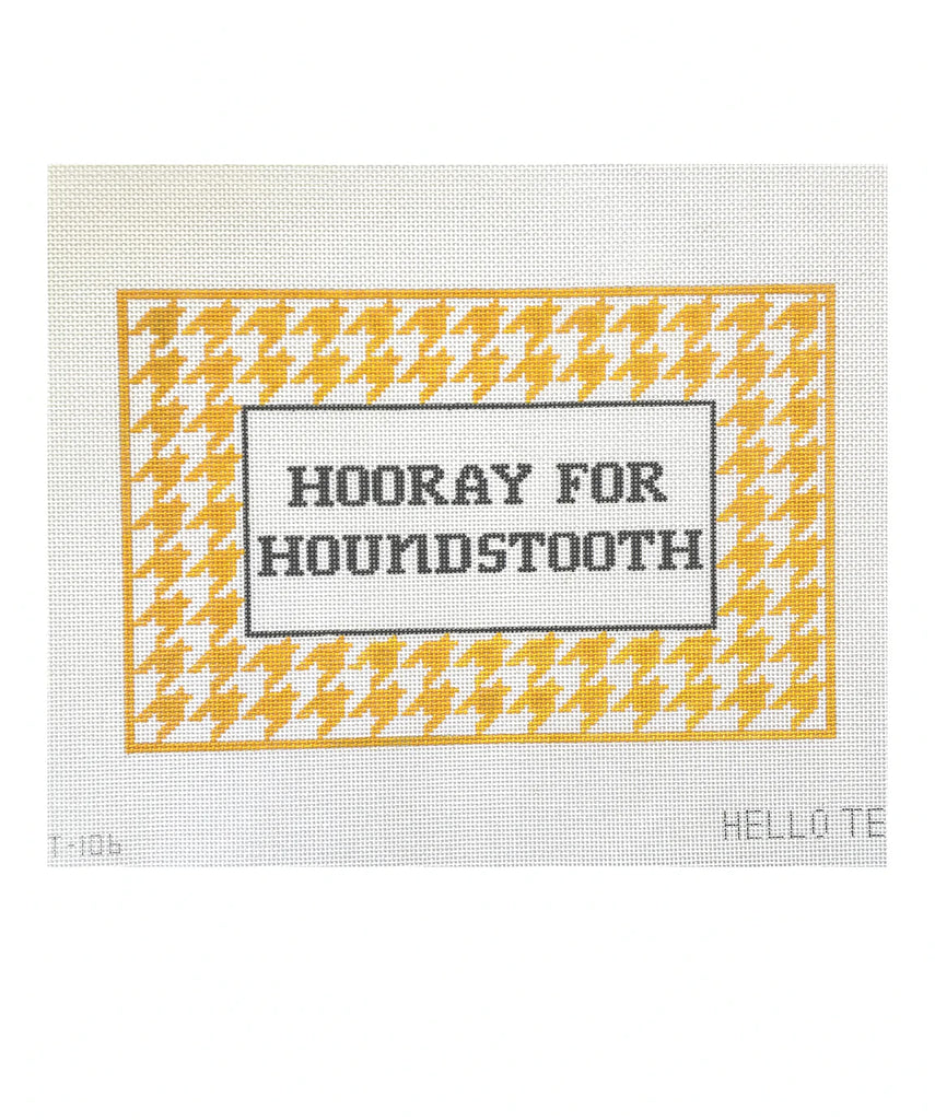 Hooray for Houndstooth Canvas - KC Needlepoint