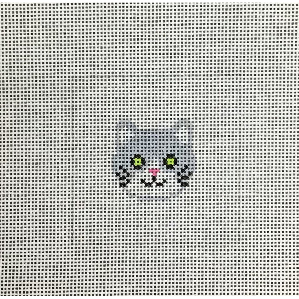 Cat Square Canvas - KC Needlepoint