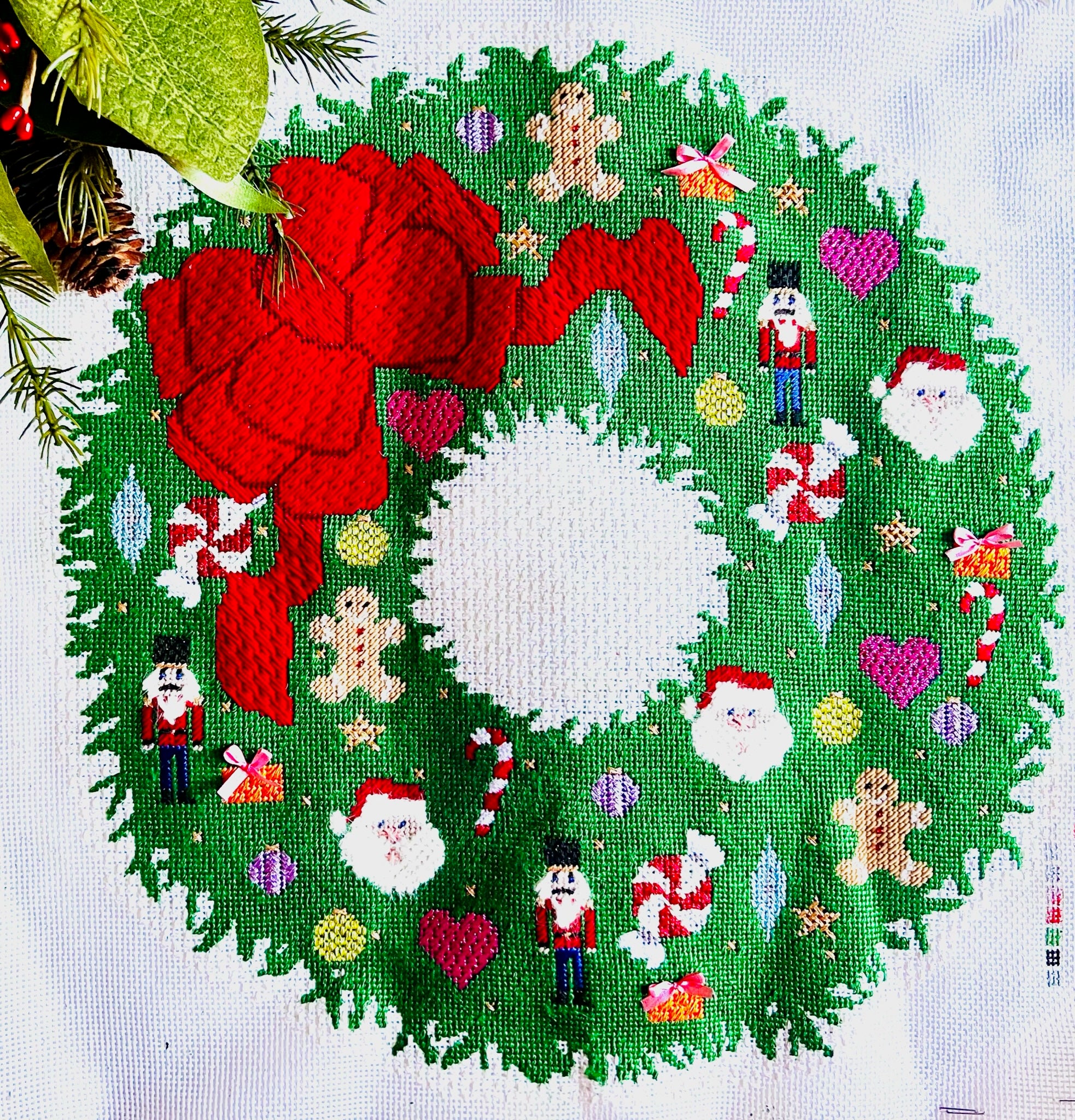 Wreath Stitch Along Kit - KC Needlepoint
