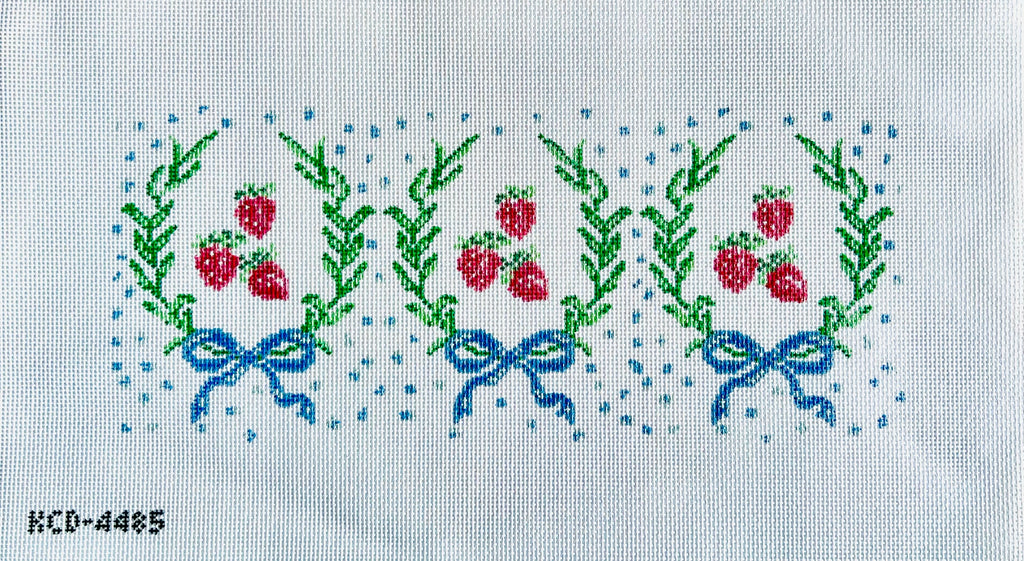 Strawberry Bolster Pillow Canvas - KC Needlepoint