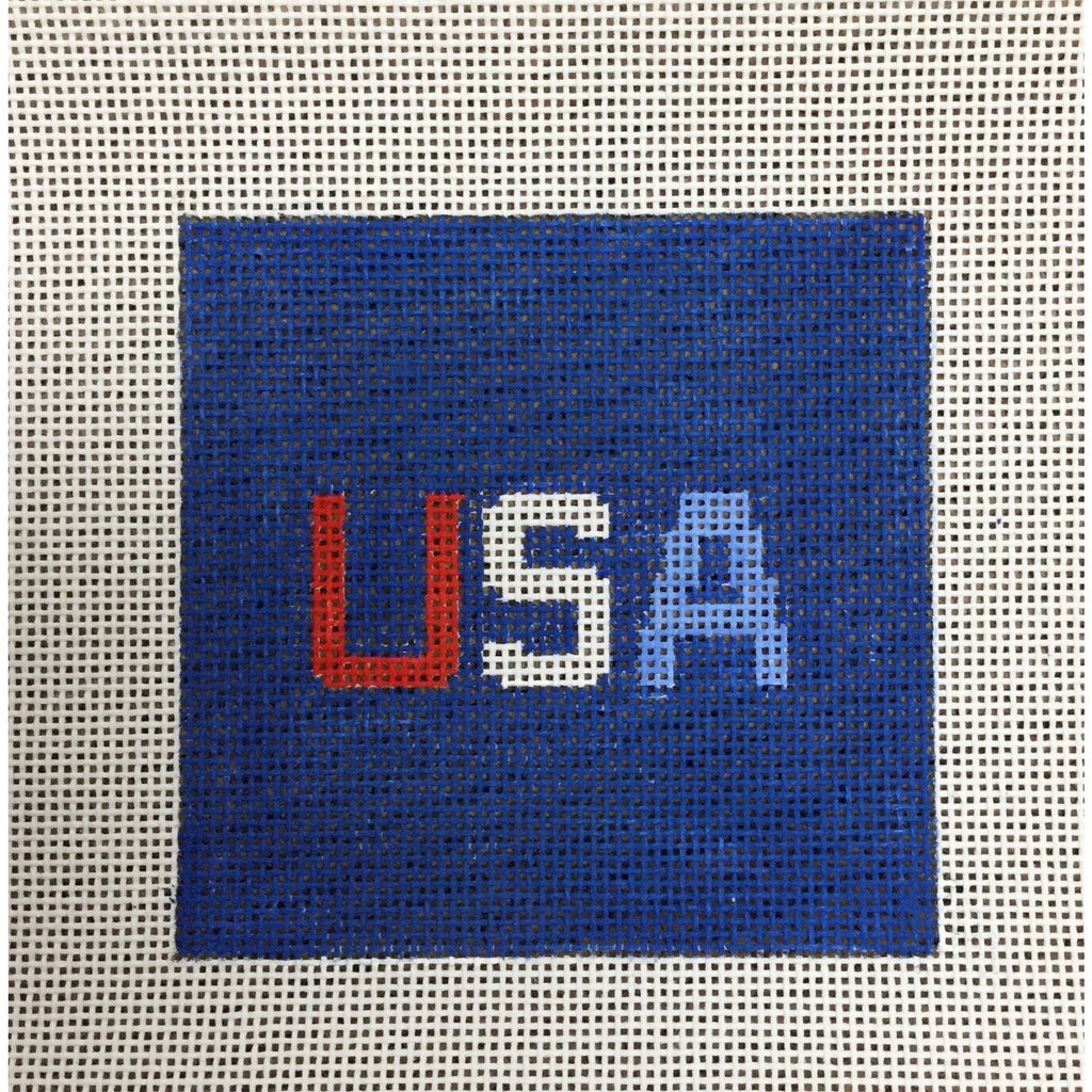 USA 4 1/2" Square Canvas - KC Needlepoint