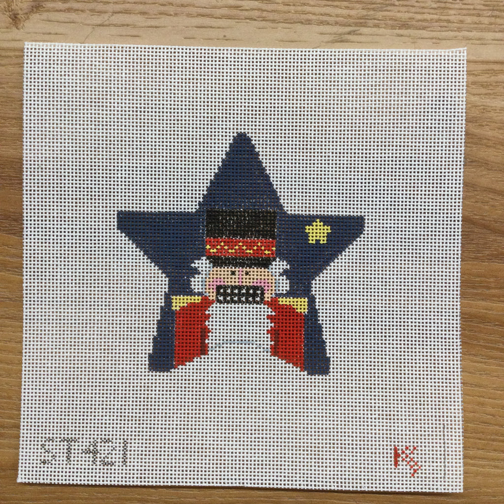 Nutcracker Star Ornament Canvas - KC Needlepoint