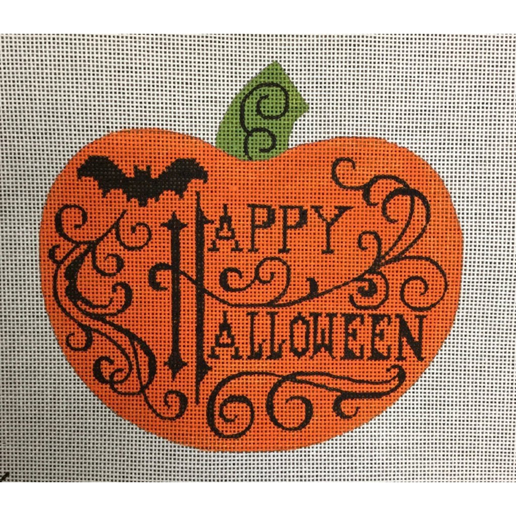 Happy Halloween Pumpkin Canvas - KC Needlepoint