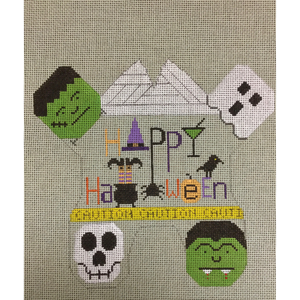 Halloween Frog Canvas - KC Needlepoint