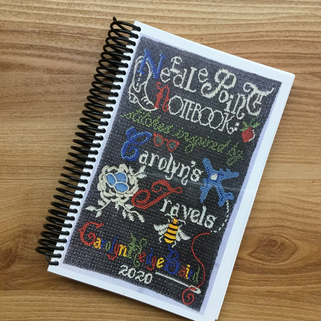 Needlepoint Notebook inspired by Carolyn's Travels - needlepoint