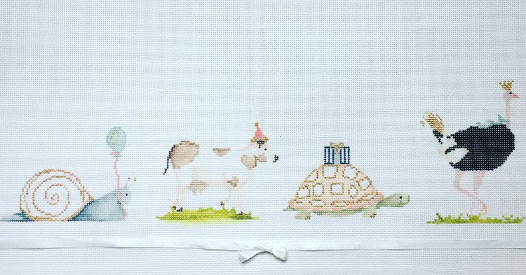 Party Animals Needlepoint Canvas - KC Needlepoint