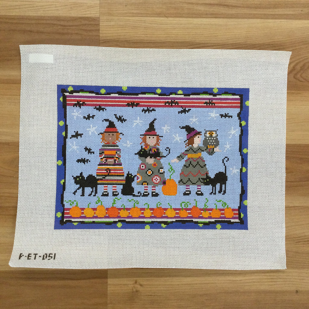 Three Witches Canvas - needlepoint