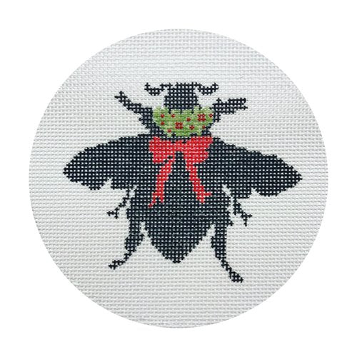 Bee Silhouette Canvas - KC Needlepoint