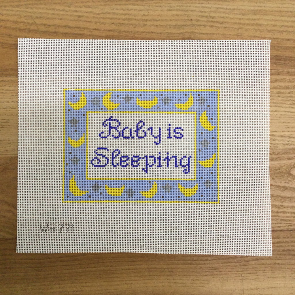 Baby is Sleeping Moons Canvas - KC Needlepoint