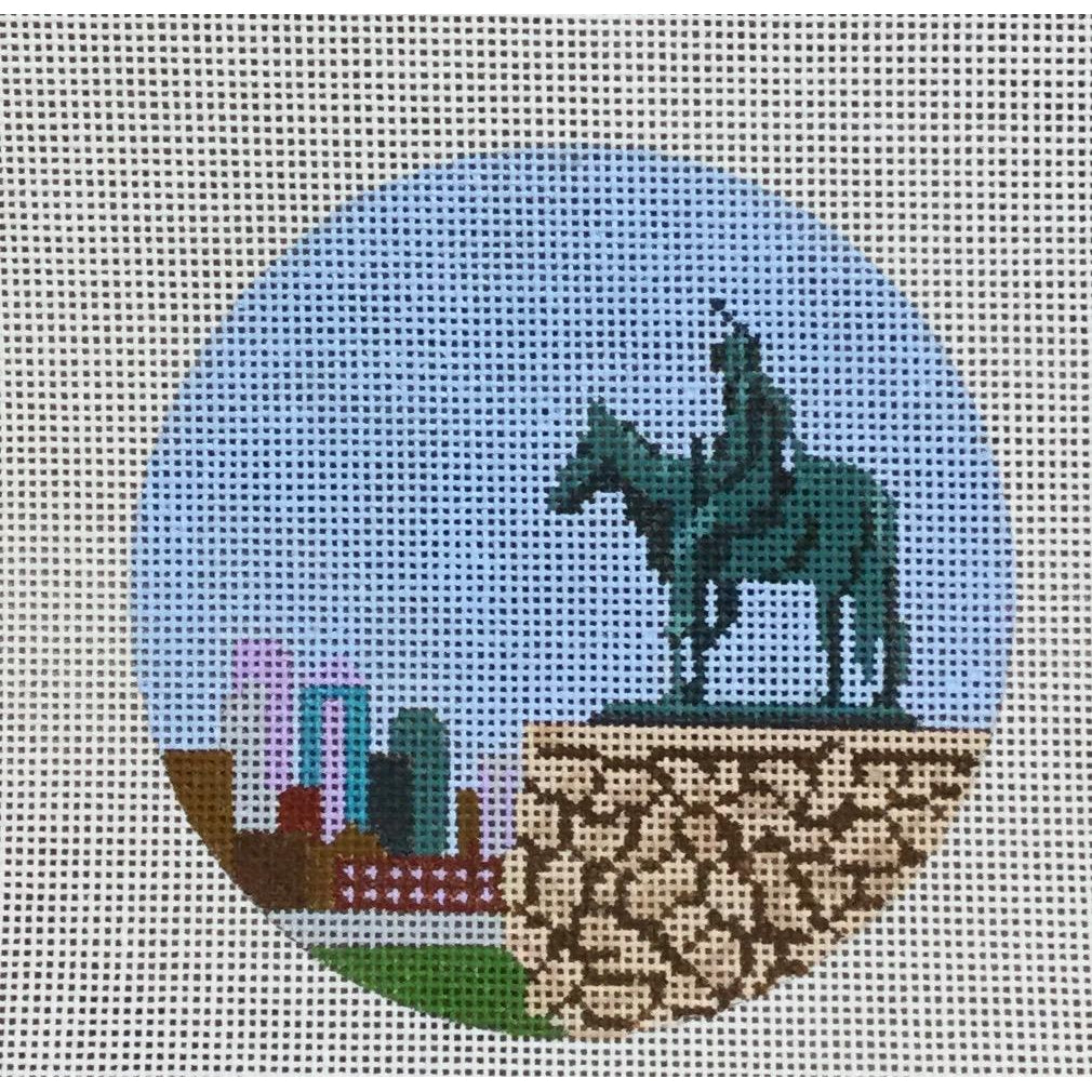 The Scout 4 1/2" Round Canvas - KC Needlepoint