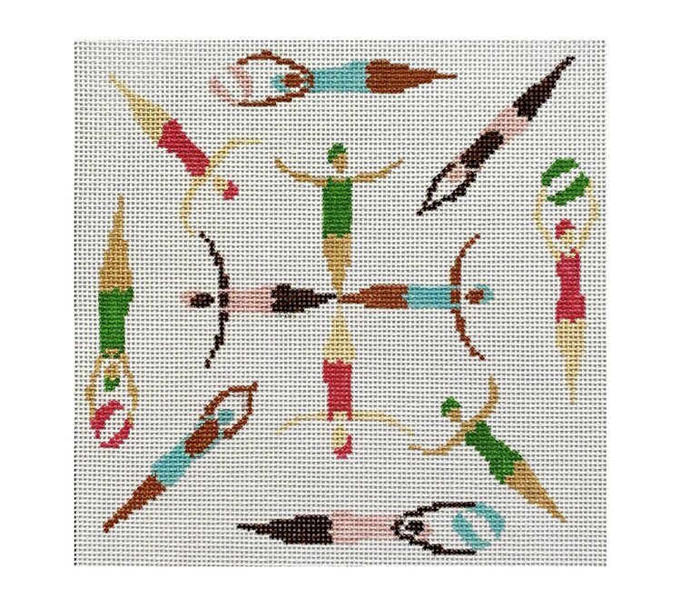 Synchronized Swimmers Canvas - KC Needlepoint