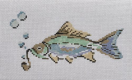 Fish Party Animal Canvas - KC Needlepoint