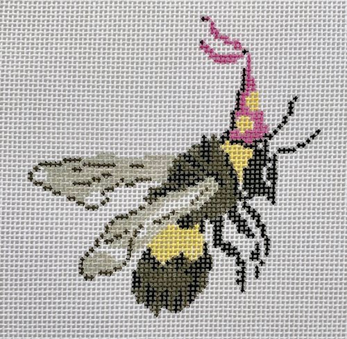 Bee Party Animal Canvas - KC Needlepoint