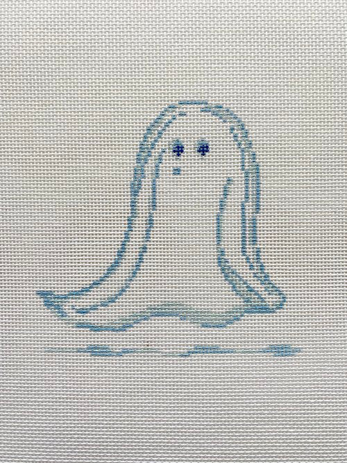 Ghost #2 Boo and White Collection Canvas - KC Needlepoint