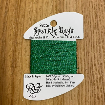 Petite Sparkle Rays PS28 Christmas Green - needlepoint