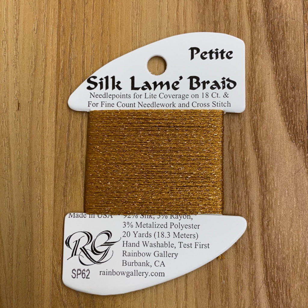 Petite Silk Lamé Braid SP62 Dark Sand Gold - KC Needlepoint