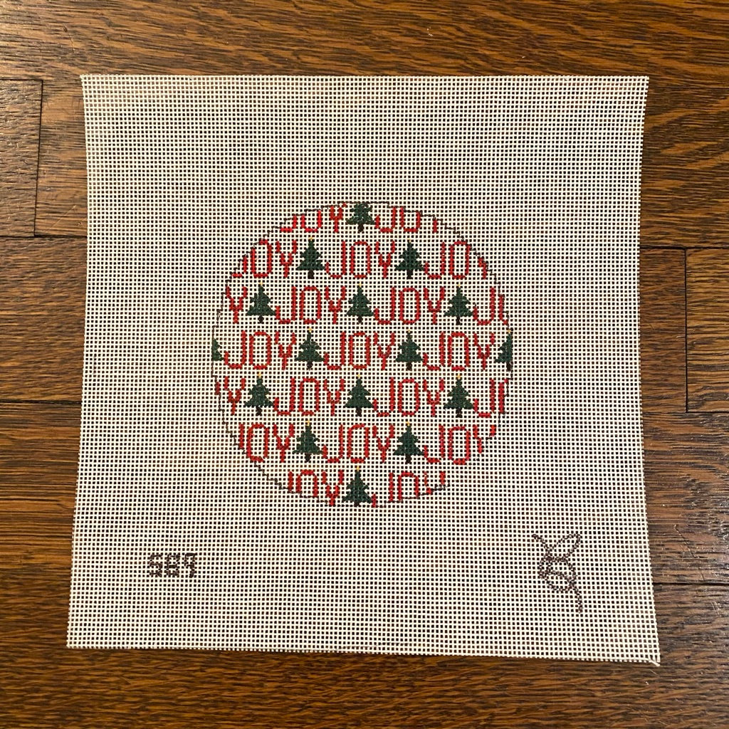 Joy Large Round Needlepoint Canvas KC Needlepoint