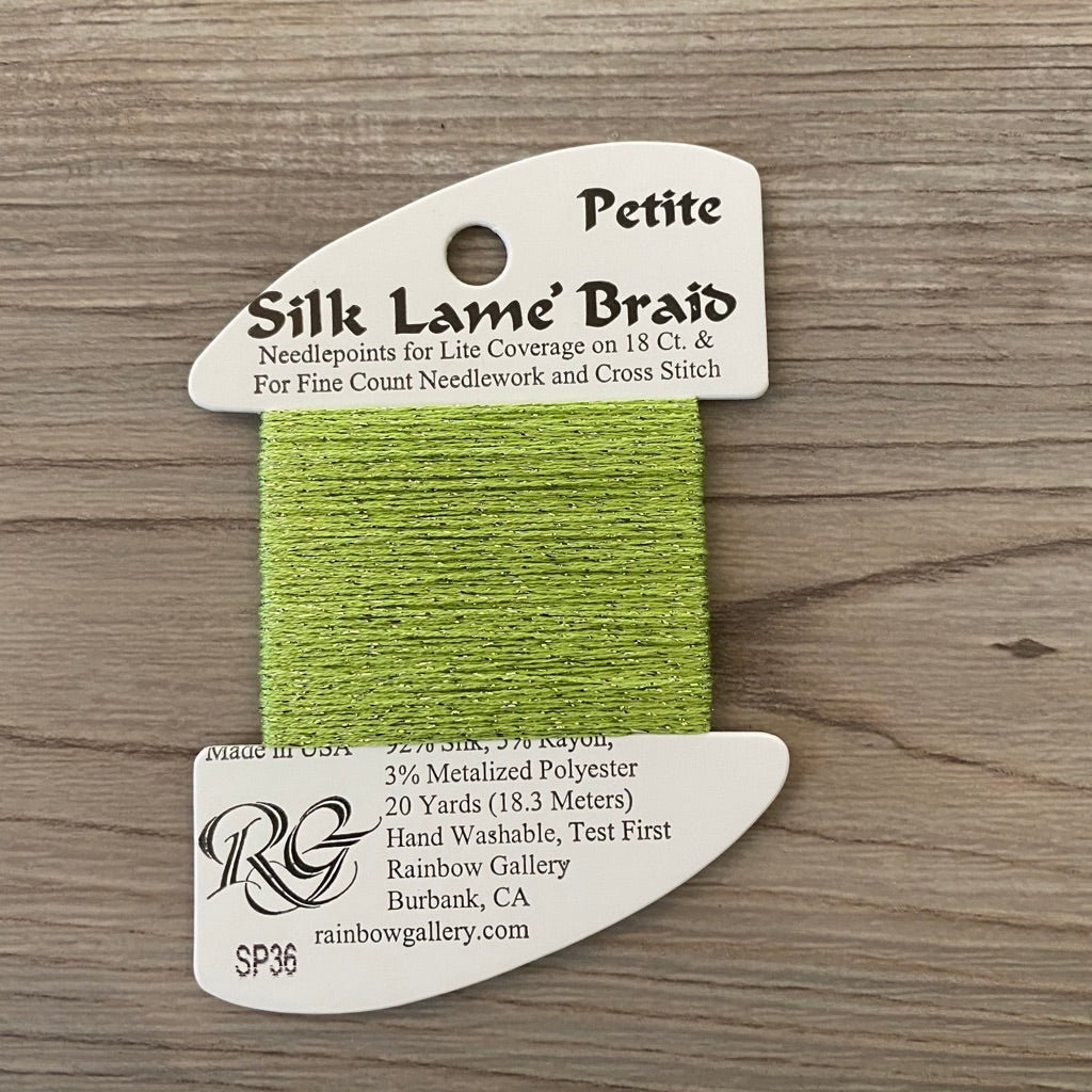 Petite Silk Lamé Braid SP36 Chartreuse - KC Needlepoint